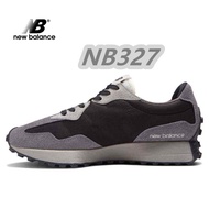 รับประกันของแท้ รองเท้าผ้าใบ New Balance NB 327 รองเท้าผู้ชายและผู้หญิง Grey Black รับประกัน 3 ปี