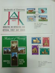 1970 根西島郵票首日封x2