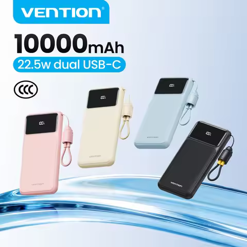 Vention CCC 22.5W 10000mAh Power Bank Portable Fast Charger for Xiaomi iPhone Samsung Spare Battery 