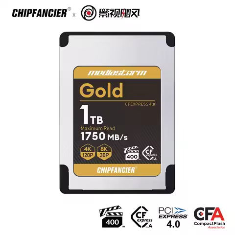 VPG400 Certified A-Card CFexpress TypeA Gold CFA4.0 Memory Card, Film and Television Hurricane Co br