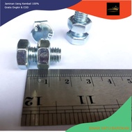WHITE BOLT NUT M8 X 15 BMP M8X15/ M8X15 WHITE BOLT BMP M8 X 15 KEY 13 LENGTH 1.5CM 1.5 CM BODY DIAME