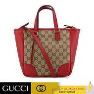 [พร้อมส่ง] GUCCI BREE ORIGINAL GG MINI TOTE (BEIGE/RED) [449241KY9LG8606-MB]