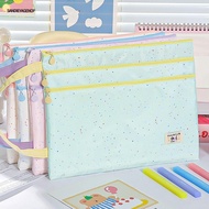 SANDIEYAGENOP Handbag, Three Layers Polka Dot Design File Bag, Cartoon Large Capacity A4/A5 Exam Pap