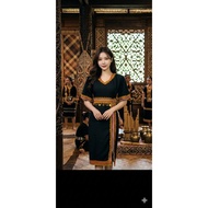 BORNEO DRESS DRESS LACE GOLD KAAMATAN DRESS DRESS KADAZAN DUSUN MODEN DRESS DINNER BLACK DRESS SABAH