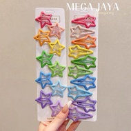 MJ - Star Clips, 10 pcs, STAR CLIPS FOR CHILDREN, 10 pcs, CUTE CHILDREN'S HAIR CLIPS, Star Children'