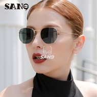 【Ready Stock】COD (San9)Korean Style Fashion Polygon Sunglasses Women / Men Metal Frame UV400