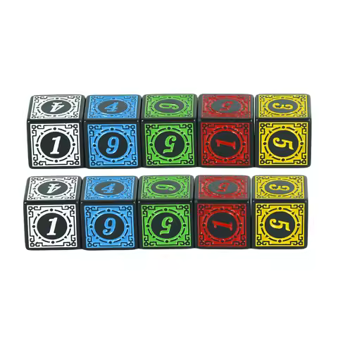 Dice 10Pcs D6 6 Sides for D&D Party Family Games RPG Dados As Collection