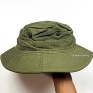 หมวกปีก Genuine Military OD Olive Green Bucket Hat 57cm สีเขียว งานเก่า หมวกวินเทจ หมวกเดินป่า