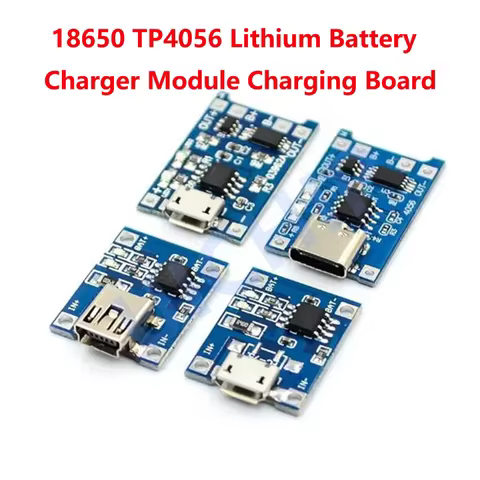 10pcs 5V 1A 18650 TP4056 Lithium Battery Charger Module Charging Board With Protection Dual Function