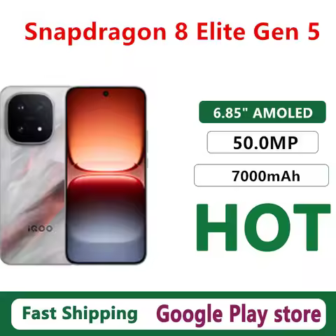 Original Vivo Iqoo 15 Mobile Phone 6.85" AMOLED 50.0MP Camera 7000mAh 100W Charge IP69 Waterproof Sn