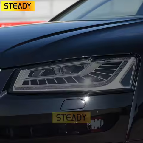 2 Pcs Car Headlight Protective Film Smoked Black TPU Sticker For Audi A3 8V A4 B8 B9 A5 A6 C8 A7 A8 