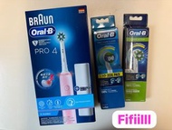 包順豐: 全新Oral B Pro4櫻花粉另加13支刷頭