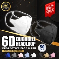 *READY STOCK* 50Pcs Careion Mask duckbill Disposable Non-Medical 3D 6D Duckbill Mask Face Mask Viral