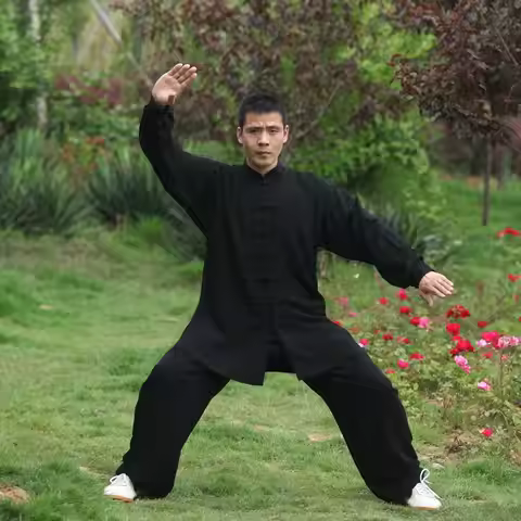 Chinese Tai Chi Uniform Cotton Wushu Kung Fu Clothing Man Martial Arts Uniform Jacket Pants Sets Wom