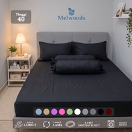 40CM HEIGHT COMFORTABLE PLAIN BED SHEET | BED SHEET | BONUS PILLOWCASE AND BOLSTER | Size 90x200 100