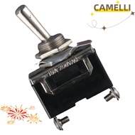 CAMELLI5Q Toggle Switch, 2Pin Spst Rocker Toggle Switch, Heavy Duty Metal 20a 125v Rocker Switches C
