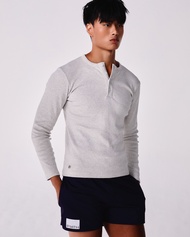 PMITH Roen Henley T-shirt in Bone