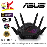 ASUS ROG RAPTURE GT-BE98 BE25000 QUAD-BAND WIFI 7 GAMING ROUTER WITH DUAL 10G PORTS, AURA RGB & AIME