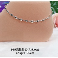 925纯银脚链(925 Silver Anklet)Rantai kaki perak 925