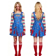 Chucky Cosplay Costume - Blue Lady's Halloween Dress - Ready to Ship