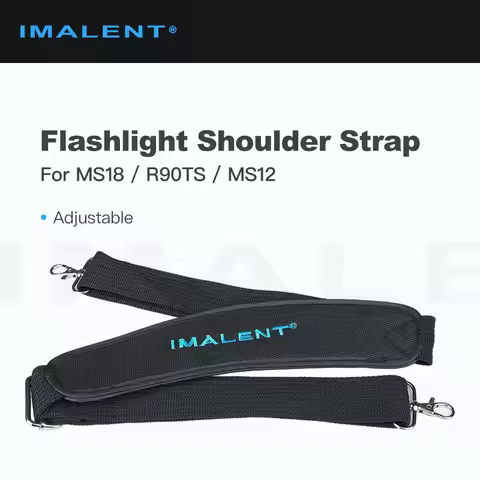 Imalent Adjustable Flashlight Shoulder Strap for MS18/R90TS/MS12,Reinforced Thread and Pressure Poin