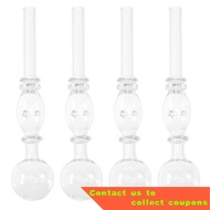 🌠 4pcs Glass Oil Lamp Burner High Borosilicate Lamp Oil Burner Glass Pipe Heat Resistant Glass Waste Oil Lantern Glass C