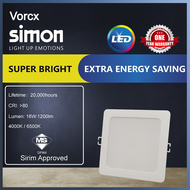 (2Year Warranty) ππ’π«π’π¦ ππ©π©π«π¨π―ππ Simon Valor Model LED Downlight Square 17W 6 Inch