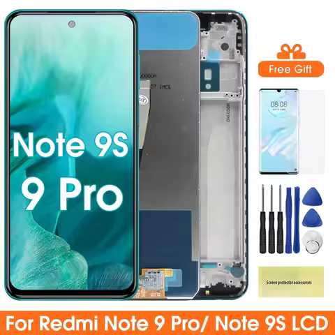Screen for Xiaomi Redmi Note 9S M2003J6A1G LCD Display Touch Screen with Frame for Xiaomi Redmi Note