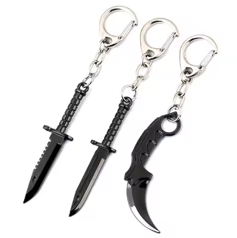 Game cs go keychain Knife KeyChains for Male Karambit Key Chain CS GO M9 Key Holder Keyring Porte Cl