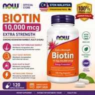 Now Foods Biotin 10000mcg 120 Veg Capsules EXP:2028