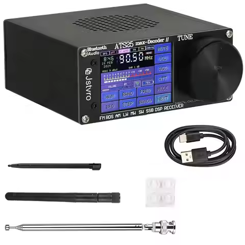 2024 New Official 4.17 ATS25 Max Decoder II Bluetooth Full Radio Receiver FM SW SSB MW LW Receiver w