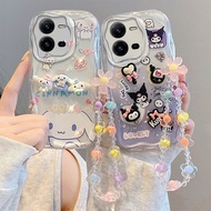 Casing Vivo V25 5G Casing Vivo V25E Casing Compatible with Vivo Transparent Cute Cartoon Cream Edge 