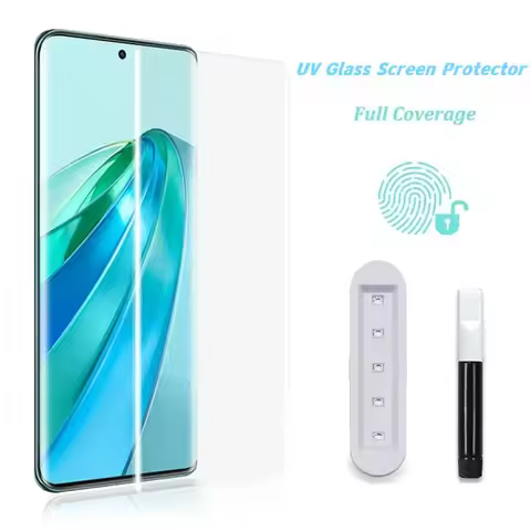 3D Curved Glass Full Glue UV Tempered Glass For Honor X9A X9B X40 X50 X9C Screen Protector For Honor