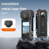 Insta360 X4 Camera Cage Metal Protective Action Camera Rig for insta360 X4 Extend Mic Video Light VR