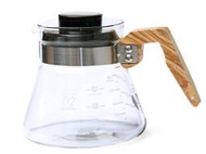 日本HARIO  工業風 橄欖木 耐熱 咖啡壺 (茶)壼(1～5杯用)VCW-60-OV 現貨供應新發壳