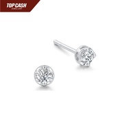 Top Cash Jewellery 10K Lab Grown 4 Claw Petite Diamond Stud Earrings