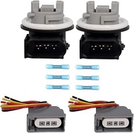 2 Set Turn Signal Light Bulb Socket Angle Connector Wiring Pigtail Harness Kit for Ford F-150 2009-2
