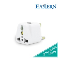 EASTERN Universal 3 Pin Plug Multi Travel Extension Adapter W/Switch (1/2 Gang/Socket),Soket Sambungan, EB-A6, EB-EMP308