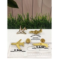 White plane pin, yellow fighter jet plane pin, collar pin nail