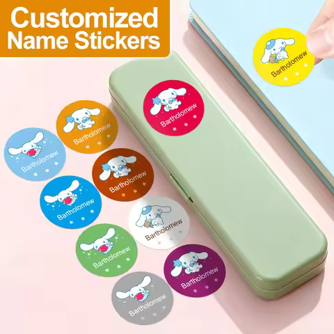 Cinnamoroll Sanrio Custom Name Stickers - Personalised Durable Bright Labels for Christmas Gifts‌ an