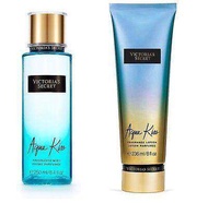 (FREE PAPER BAG) VS Victoria_Secret Body Mist Agua Kiss With Lotion Perfume