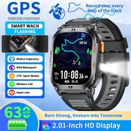 2025 Penjejak GPS Baharu Jam Tangan Lampu Suluh LED 1.96 Inci Skrin HD Jam Tangan Kompas Panggilan B