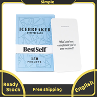 BestSelf Conversation Cards Icebreaker Deck with 150 Prompts Card Game Starter Pack