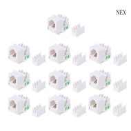 NEX Tool-free Telephone Module Rj11 Connector 4-wire Cable Adapter Telecom Voice Keystone Jack 6p4c 