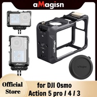 aMagisn Aluminum Cage for DJI Osmo Action 5 pro / 4 / 3, Quick Release Frame,Metal Housing,DJI Osmo 