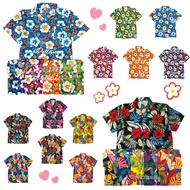 All Sizes S-4XL Songkran Floral Shirt Bright Colors Hawaiian Pattern Leaf HW290 HW300