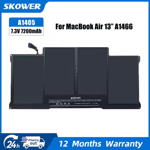 SKOWER Laptop Battery For Apple Macbook Air 11 13 Inch A1466 A1370 A1369 A1465 Replacement A1375 A14