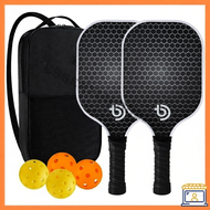 FULL SET Pickleball Padel Paddles Fiberglass Surface Set with Bag Rackets Pickle Ball Men Women Padd