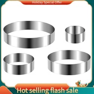 【denise00】Round Cake Ring Set 4/6/8/10 Inch Biscuit Cutter Circle Cookie Cutters Cake Mold Stainless
