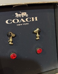 加拿大正品Coach  Snoopy耳環